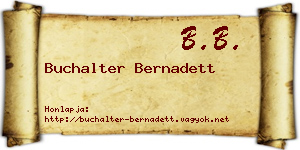 Buchalter Bernadett névjegykártya