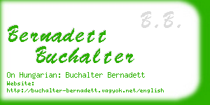bernadett buchalter business card